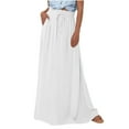 thumbnail image 2 of DailyTrove Women's High Waist Flowy Maxi Skirt, Elegant Outerwear for Summer Evening Events Creative Pairing, 2 of 6