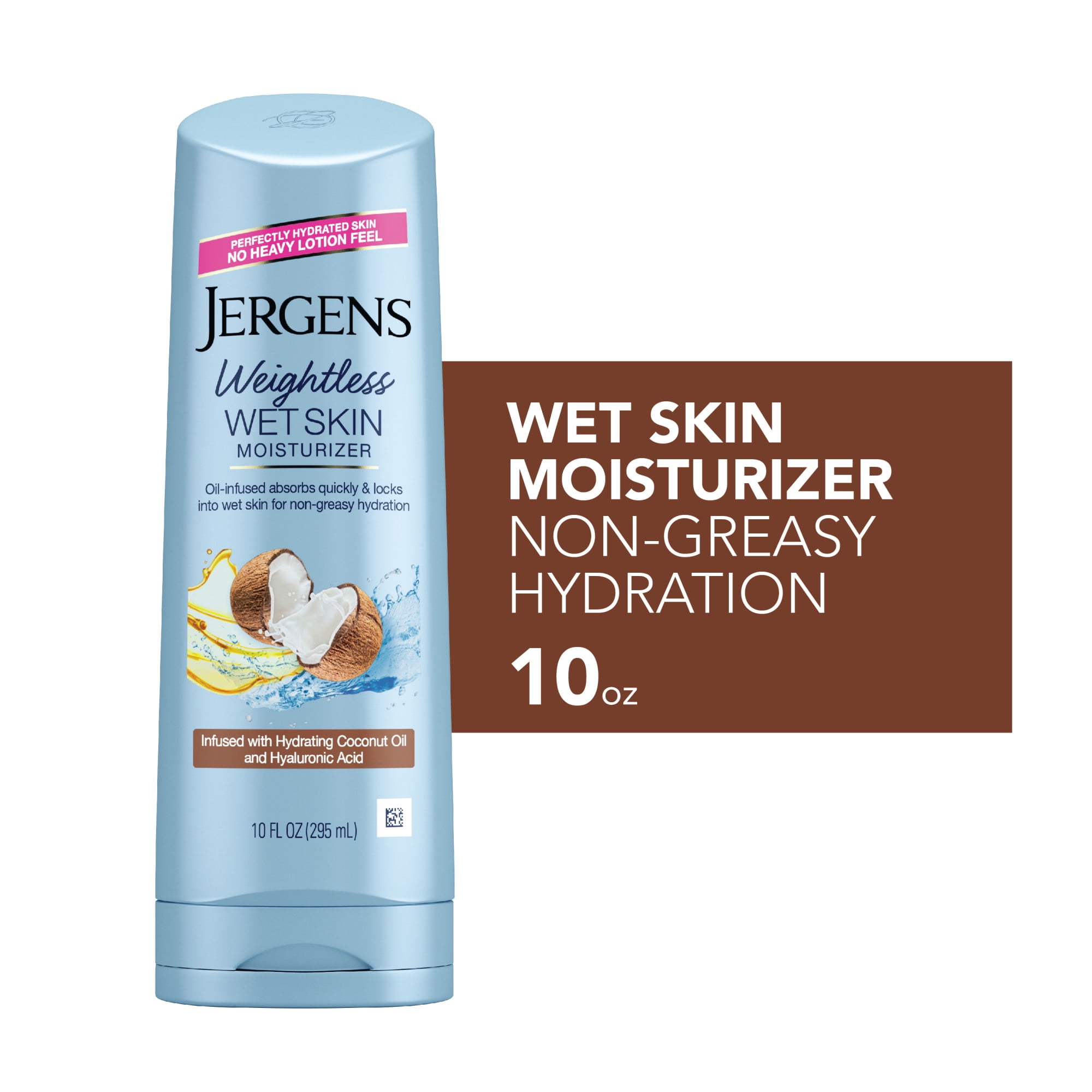 Jergens Wet Skin Refreshing Coconut Oil Body Lotion, 10 fl oz