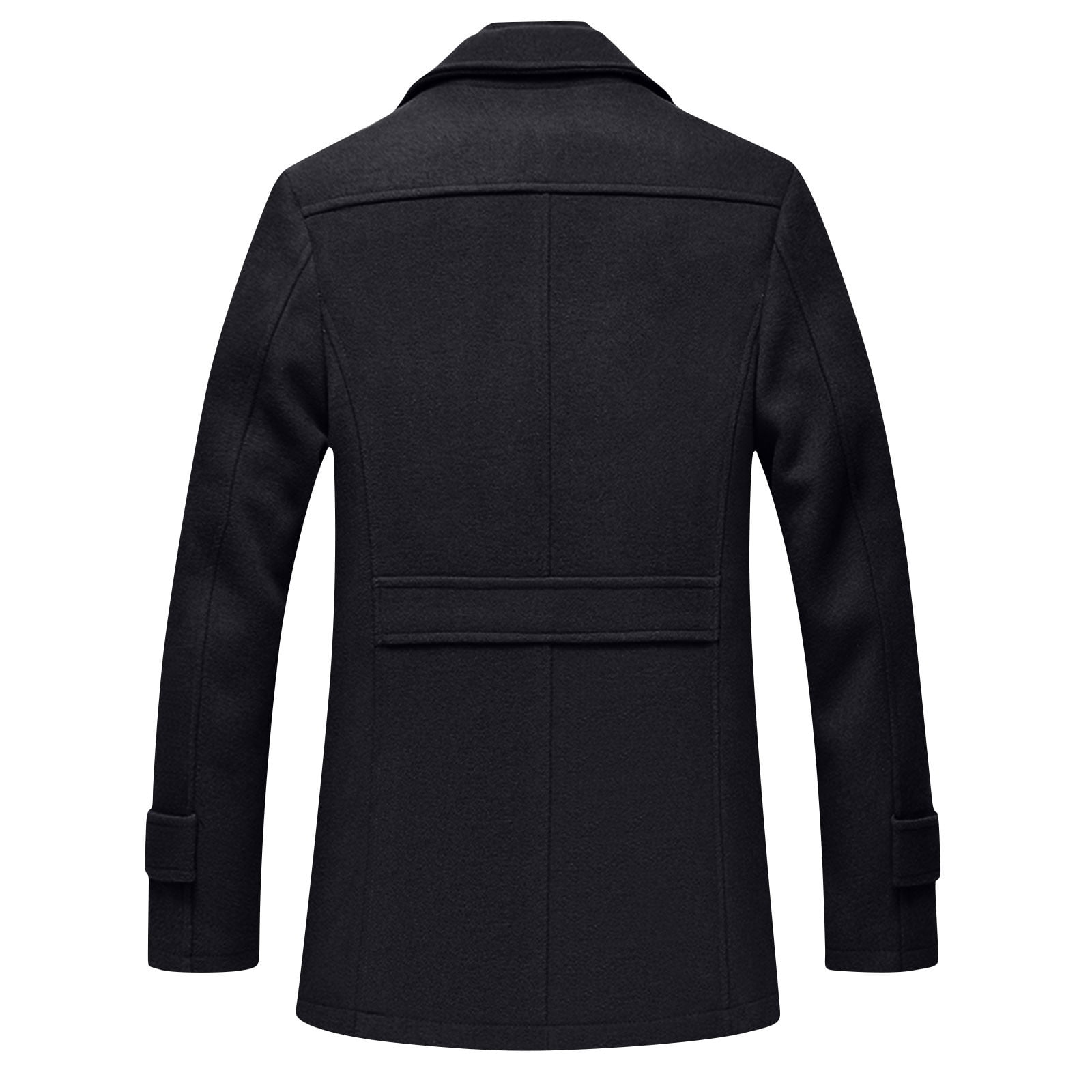 Zpanxa Mens Winter Jacket Solid Color Pocket Zipper Long Sleeve