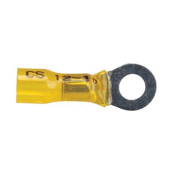 Velvac Ring Terminal,Yellow,12 AWG,10 AWG,PK10 37415