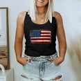 thumbnail image 2 of OAVQHLG3B American Flag Shirt for Women 4th of July T-Shirt Patriotic T-Shirts Women's Round Neck Independence Day Printing Sleeveless Casual Loose Vest Tops, 2 of 2