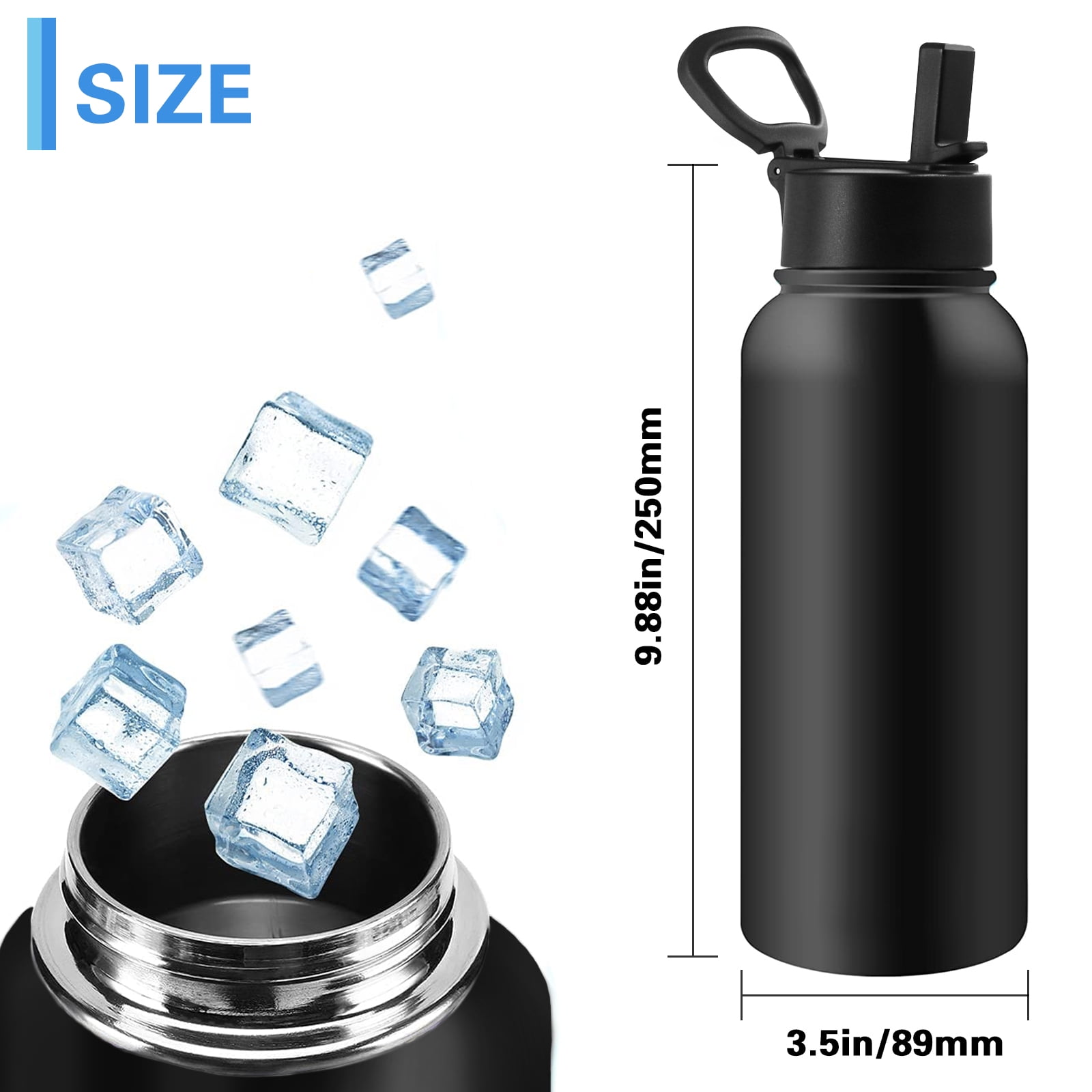 ZIQIAN 32oz Sports Thermos Bottle, Double Insulated Metal Water Bottle with Straw Lid And Flip Lid! Hot/Cold Vacuum Insulated Stainless Steel Bottle. ZIQIAN 32oz Sports Thermos Bottle, Double Insulated Metal Water Bottle with Straw Lid And Flip Lid! Hot/Cold Vacuum Insulated Stainless Steel Bottle.