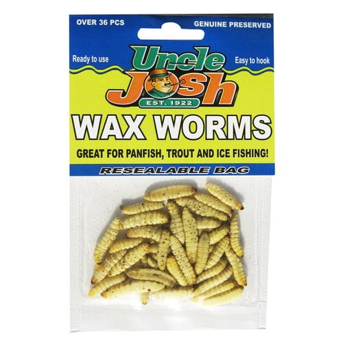 Uncle Josh Fishing Bait Preserved Wax Worms PBWW 36 Pack Walmart