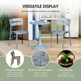 thumbnail image 5 of WestinTrends Playa Outdoor Modern Stackable Plastic Patio Dining Chairs (Set of 4), Blue, 5 of 14