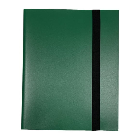 lionlar 9 Pockets Trading Card Carrying Binder for Post Cards Card Collection Binder green