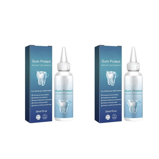 Pasta de dientes blanqueadora, 2 unidades, pasta de dientes reparadora, repara encías inflamadas, limpia manchas, blanquea los dientes, cuidado bucal, 90 ml.