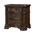 thumbnail image 1 of Table de Chevet 3 Tiroirs Cerisier Brun Royale, 1 of 7