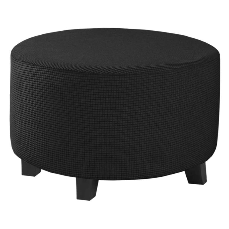 Round Stretch Ottoman Footstool Cover, Footstool, Protective Footrest