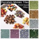 thumbnail image 2 of 300 piezas (aprox. 300 g/10,6 oz) de mosaicos de porcelana de 9,5 mm de grosor, cuadrados, para hacer mosaicos de cerámica, materiales para manualidades de bricolaje de 4 mm de grosor, 2 of 5