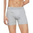 thumbnail image 2 of Calvin Klein 3Pk Boxer Brief Cotton Classics Mens Active Underwears Size L, Color: Grey, 2 of 5