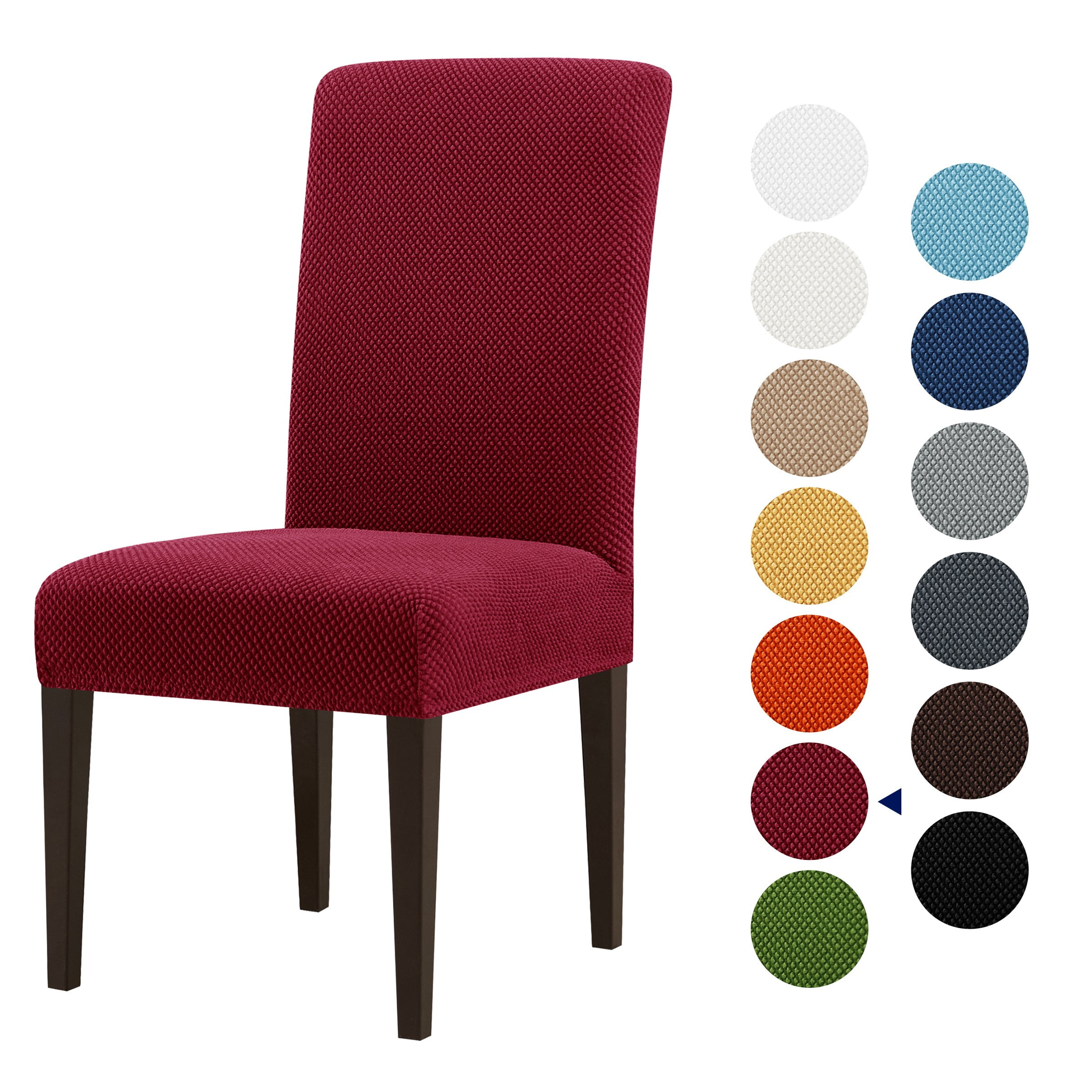 EZ Chair Cover Red Wine Burgandy 2pk Dining Room Stool Family Chairs Made in USA 