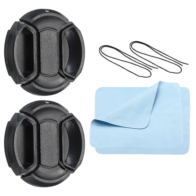 Unique Bargains Center Pinch Front Lens Cover Dust Camera Lens Cap for Lens with 46mm Thread, 2 Pack