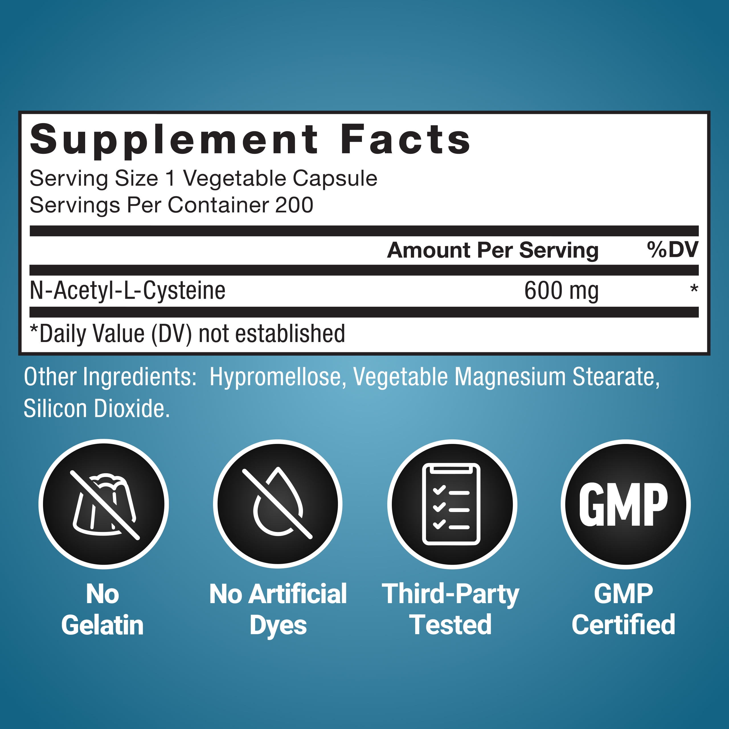 Force Factor NAC, 600mg N-Acetyl Cysteine for Liver Health, Immune Support & Antioxidant Production, Clinically Studied Dose, 200 Servings