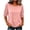 Pink, variant on Tops for Women 1/2 Sleeve Round-Neck Comfy Pullover Regular Tops