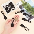 thumbnail image 3 of Queilt 10PCS Zipper Pulls Replacement Universal Nylon Zipper Repair Kit Zipper Slider Pull Tab Zipper Fixer Metal Zipper Head Hand Woven Pull Rope Zipper Handle Cord Pull Tab for Bags, Black, 3 of 5