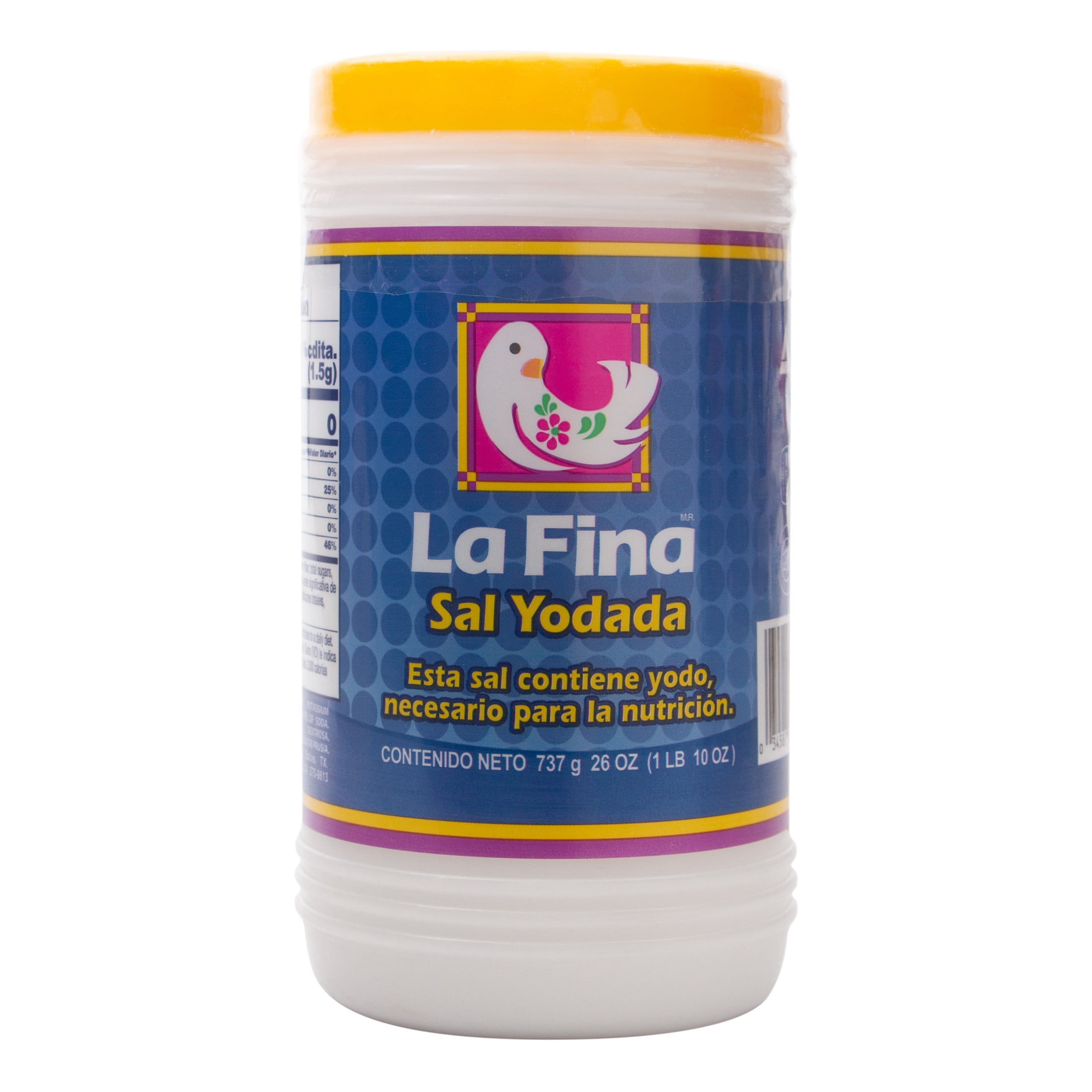 (6 pack) La Fina Iodized Table Salt, 26 oz Canister