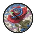 thumbnail image 2 of Voice Activated Clock with Glow Light 12 Inch Large Silent Wall Clock Battery Operated for Home Decor Roses and Clouds, 2 of 8