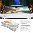 thumbnail image 5 of Fuzoiu Coastal Palm Beach Print Car Windshield Sun Shade,Block Uv Rays Sunshade,Foldable Front Window Sun Visor Protector for Car,SUV,Truck-Keep Vehicle Cool-Coastal Palm Beach, 5 of 8