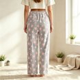 thumbnail image 4 of Fuzzy Flush Pajama Pants Women Soft Fluffy Fleece Flannel Pj Bottoms Star Graphic Warm Sleep Loungewear Pant, 4 of 9