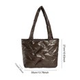 thumbnail image 3 of Bolso Mujer Abajo Bolsos Tote Casual Suave Puffer Hobo Invierno Citas Marrón, 3 of 8