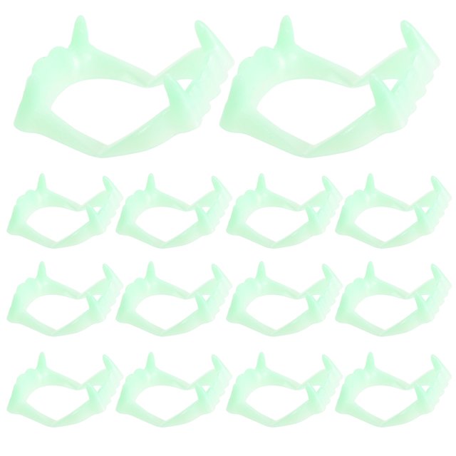 50pcs de vampiros brillantes dientes de halloween de cosplay accesorios horribles dientes falsos dientes falsos