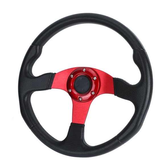 Volant de Dérive, Volant de 14 Po en Alliage d'Aluminium PU Confortable, Antirouille et Résistant à l'Usure pour Modification de Voiture Noir, Bleu, Rouge