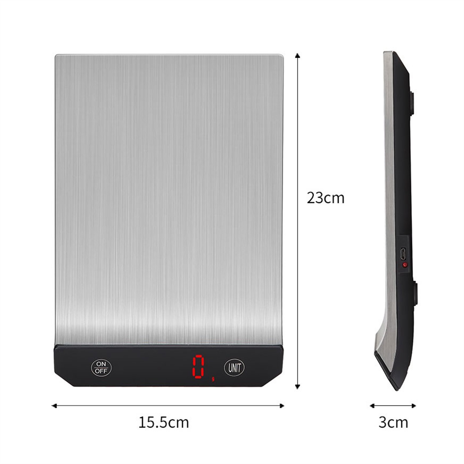 Rechargeable Household Kitchen Scale 15kg Baking Waterproof Electronic Scale Food Weighing Small Balance Accurate