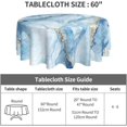 thumbnail image 3 of Blue Gold Marble Round Tablecloth 60 Inch Elegant Marbling Texture Circle Table Cloths Waterproof Wrinkle Resistant Table Cover for Party Kitchen Dinning Picnic Outdoor Decor, 3 of 6