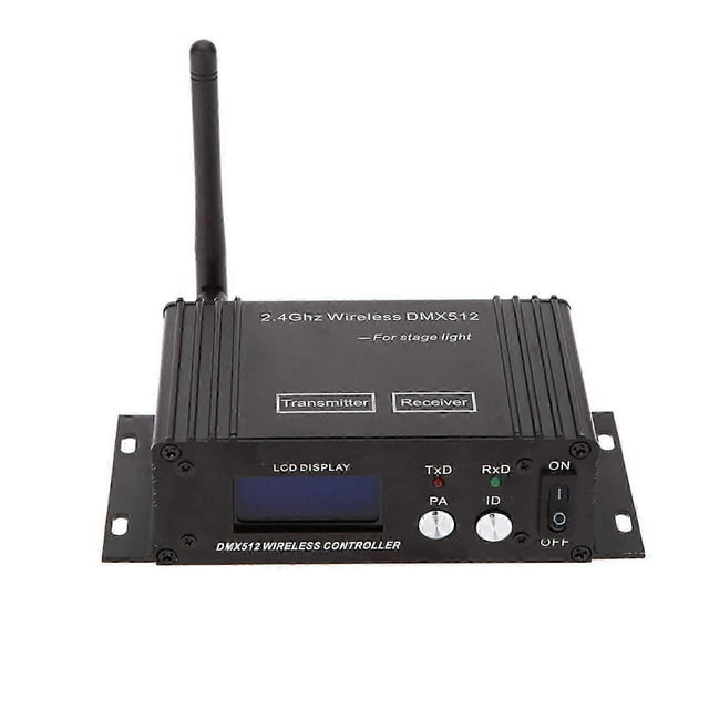 2.4g Wireless Dmx 512 Controller Transmitter Receiver Lcd Display Power Adjustable Repeater Lighting Controller