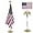 Sliver, variant on Yescom 8FT Telescoping Indoor Flag Pole Kit Aluminum Sliver Pole Ball Topper with 3x5Ft US Flag & Base Stand Office School City Hall