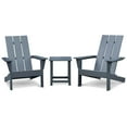 thumbnail image 5 of ATR ART TO REAL HDPE Plastic Resin Patio Adirondack Chair Set with Side Table, Dark Grey - 3 Pieces, 5 of 12