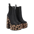 thumbnail image 1 of Botín Chunky De Plataforma Sinaloa Para Mujer Piel Sintético Animal Print Negro, 1 of 5