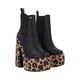 thumbnail image 1 of Botín Chunky De Plataforma Sinaloa Para Mujer Piel Sintético Animal Print Negro, 1 of 5