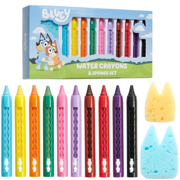 Set de colorear Bath Toys Bluey para niños con 10 crayones