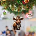 thumbnail image 6 of JHGoosa Cute Cartoon Cow Car Pendant Home Tree Decoration Christmas Tree Ornament Home Decor 1PC, 6 of 7