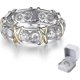 thumbnail image 1 of Anillo de diamante de moissanita completo cruzado con forma de circonita magnética, desatasca el torrente sanguíneo y los ganglios linfáticos, 1 of 5