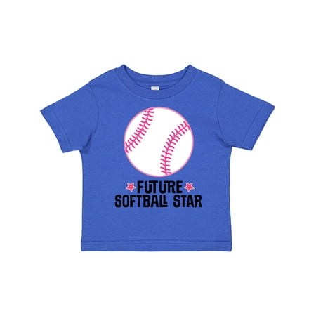 

Inktastic Future Softball Star Sports Gift Toddler Toddler Girl T-Shirt
