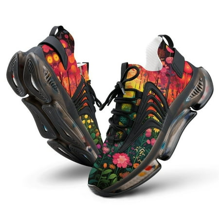 Shuihui Flower Breathable Sneakers Women Shoes Spring Light Flats Male Lace-up Walking Footwear