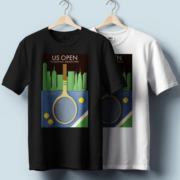US Open Tennis Court T-Shirt – Iconic Style Graphic