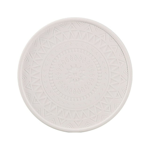 Rubber Drink Set Silicone Rainbow For Kids Coffee Table Desk Oval Shape Deep Tray Pot Holder Trivet