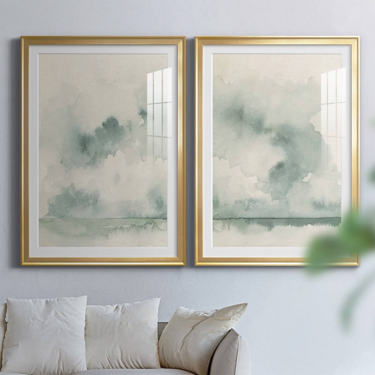Wexford Home Ocean Impression I Premium Framed Print, 22.5" x 30.5" - Ready to Hang, Gold (Set of 2)