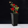thumbnail image 3 of Floral Bucket Basket Floral Arrangement Flowerpot Planter Storage Decoration Black, 3 of 8