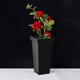 thumbnail image 3 of Cesta de flores para almacenamiento, contenedor decorativo, centro de mesa, suelo, flores Negro, 3 of 8