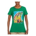 thumbnail image 2 of Wild Bobby Dean Russo Neon Colorfu Dolphin Animal Lover Women Graphic Tee, Kelly, XX-Large, 2 of 5