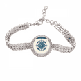thumbnail image 1 of Compass Exploration Military Ocean Tennis Chain Anklet Bracelet Diamond Jewelry, 1 of 3