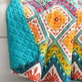 thumbnail image 2 of Lush Decor 100% Cotton Boho Chevron Reversible Cotton Throw Turquoise/Multi Single 50X60, 2 of 4
