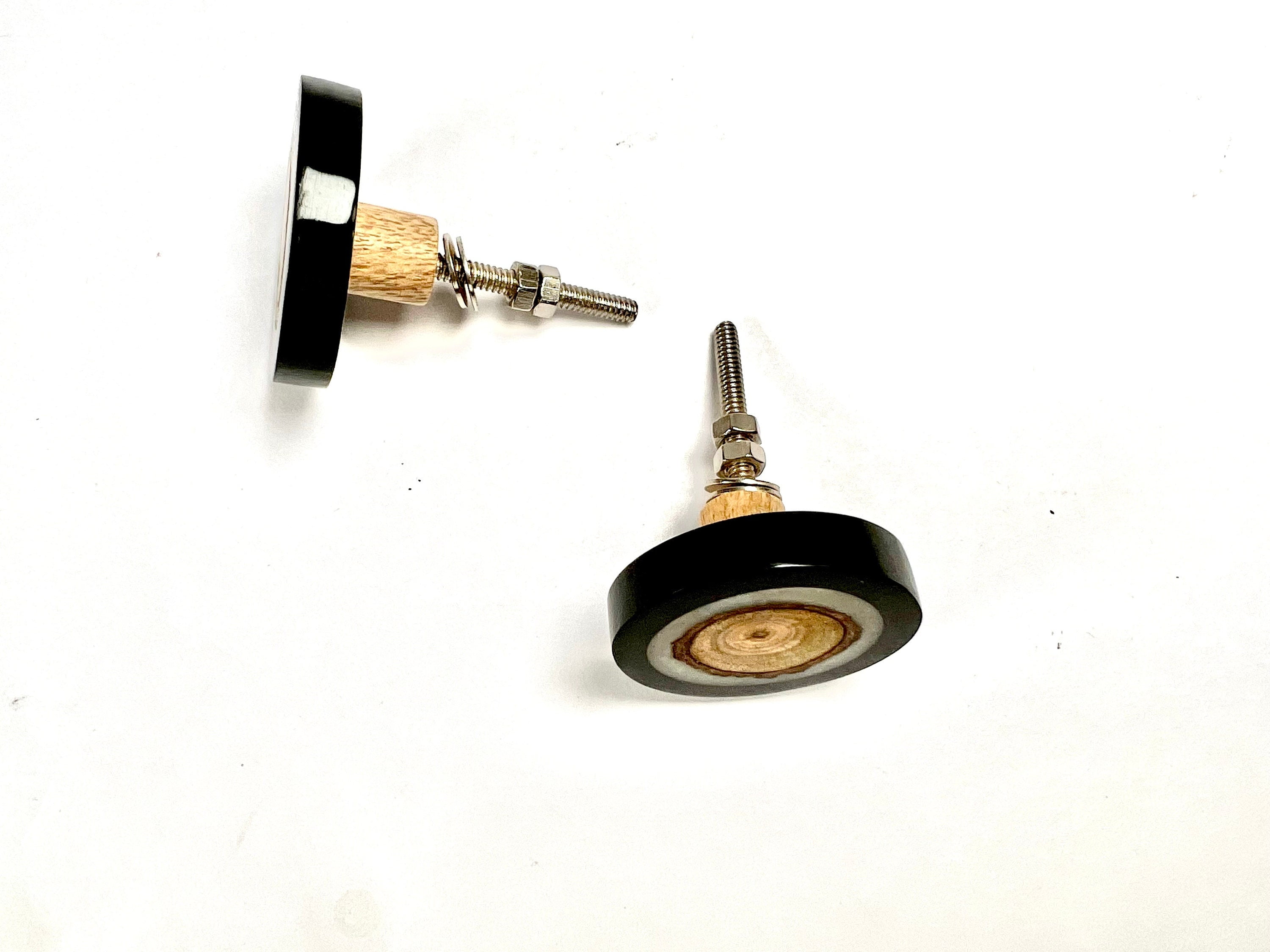 10 PC SET of Cabinet resin Knobs | Resin and wood knobs|Drawer Closet Dresser Wardrobe Furniture Door| Nuts & Bolts Included