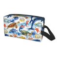 thumbnail image 2 of Goofa Marine Animals Printed Toiletry Bag with Handle,Large Capacity Travel Makeup Cosmetic Bag for Women, Carry on Airport Airline Compliant Bag, 2 of 9