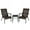 Brown, variant on YYAo Outdoor Bistro Set, Outdoor Conversation Sets, 3 Pieces Patio Rattan Bistro Set with High Backrest and Armrest-Brown