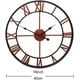 thumbnail image 5 of Reloj de jardín Reloj de pared para jardín al aire libre Reloj de jardín con números romanos grandes Reloj para exterior, 5 of 5